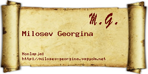 Milosev Georgina névjegykártya