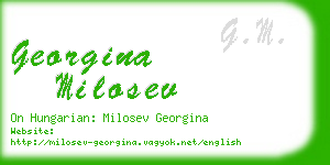 georgina milosev business card